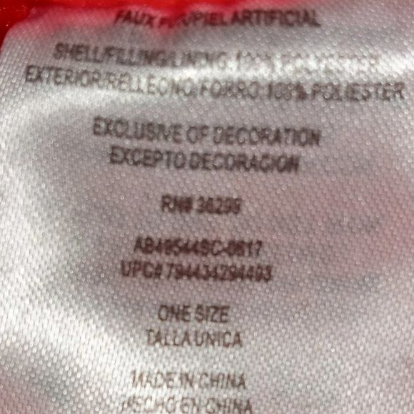 Santa Winter Hat with Attached Mittens - Picture 7 of 8